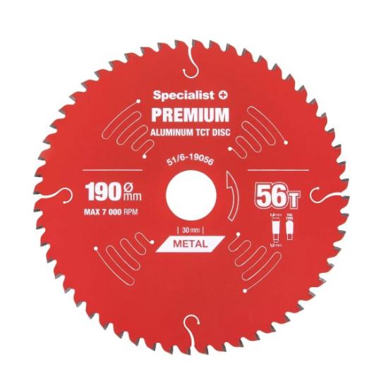 Prekės „Pjovimo diskas 190x56Tx30mm, Aluminium PREMIUM, SPECIALIST+“ paveikslėlis