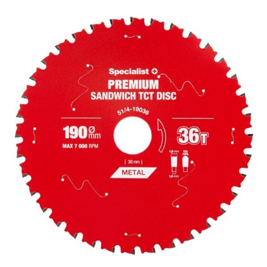 Prekės „Pjovimo diskas 190x36Tx30mm, Sandwich PREMIUM, SPECIALIST+“ paveikslėlis