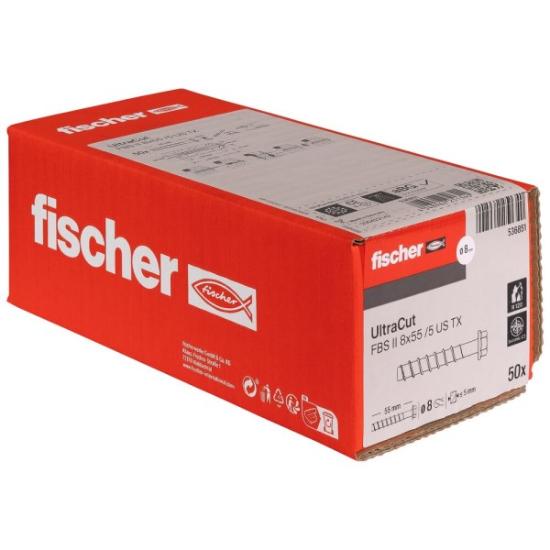 Prekės „Betonsraigtis UltraCut FBS II 8x55 US TX, Fischer 50 vnt.“ paveikslėlis