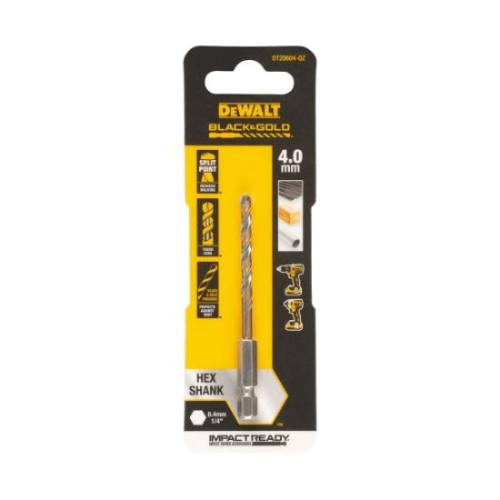 Prekės „Grąžtas metalui HEX 1/4, 4,0 mm, DeWALT“ paveikslėlis