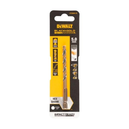 Prekės „Grąžtas metalui HEX 1/4, 5,0 mm, DeWALT“ paveikslėlis