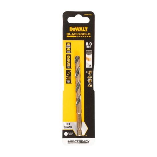 Prekės „Grąžtas metalui HEX 1/4, 8.0 mm, DeWALT“ paveikslėlis