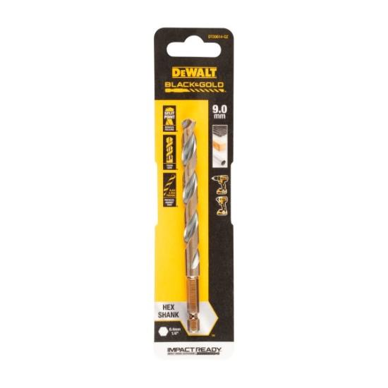 Prekės „Grąžtas metalui HEX 1/4, 9,0 mm, DeWALT“ paveikslėlis