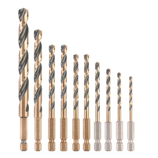 Prekės „Grąžtų metalui rinkinys HEX 1/4, DeWALT, 10 vnt.“ paveikslėlis