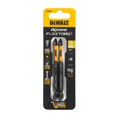 Prekės „Sukimo antgaliukai FLEXTORQ PH2 89 mm, DeWALT, 2 vnt.“ paveikslėlis