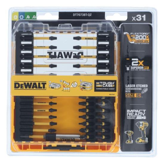 Prekės „Smūginių antgalių rinkinys EXTREME FLEXTORQ, DeWALT, 31 vnt.“ paveikslėlis