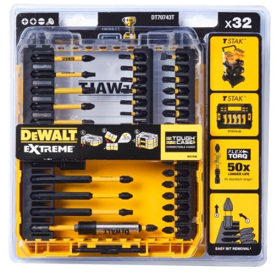 Prekės „Smūginių antgalių rinkinys FLEXTORQ, DeWALT, 32 vnt.“ paveikslėlis