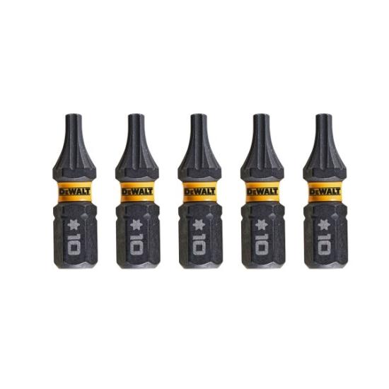Prekės „Sukimo antgaliukai FLEXTORQ T10 25 mm, DeWALT, 5 vnt.“ paveikslėlis