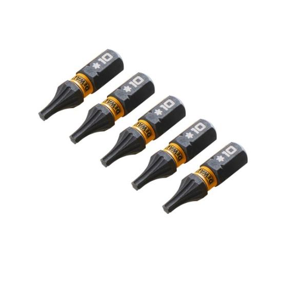Prekės „Sukimo antgaliukai FLEXTORQ T10 25 mm, DeWALT, 5 vnt.“ paveikslėlis