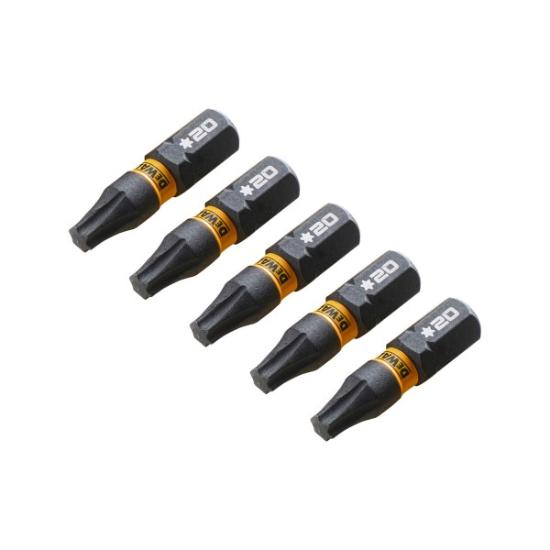 Prekės „Sukimo antgaliukai FLEXTORQ T20 25 mm, DeWALT, 5 vnt.“ paveikslėlis