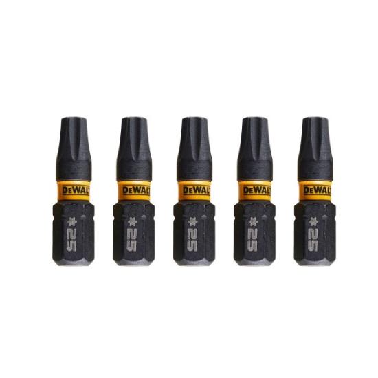 Prekės „Sukimo antgaliukai FLEXTORQ T25 25 mm, DeWALT, 5 vnt.“ paveikslėlis