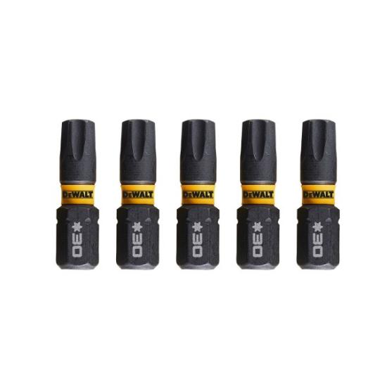 Prekės „Sukimo antgaliukai FLEXTORQ T30 25 mm, DeWALT, 5 vnt.“ paveikslėlis