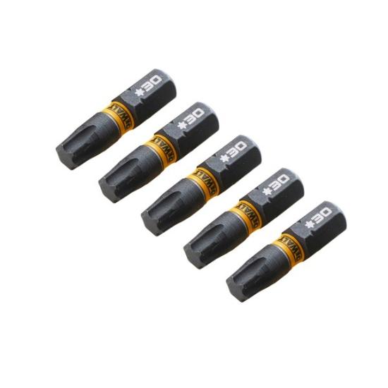 Prekės „Sukimo antgaliukai FLEXTORQ T30 25 mm, DeWALT, 5 vnt.“ paveikslėlis