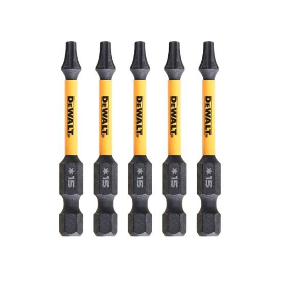 Prekės „Sukimo antgaliukai FLEXTORQ T15 57 mm, DeWALT, 5 vnt.“ paveikslėlis