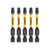 Prekės „Sukimo antgaliukai FLEXTORQ T25 57 mm, DeWALT, 5 vnt.“ paveikslėlis