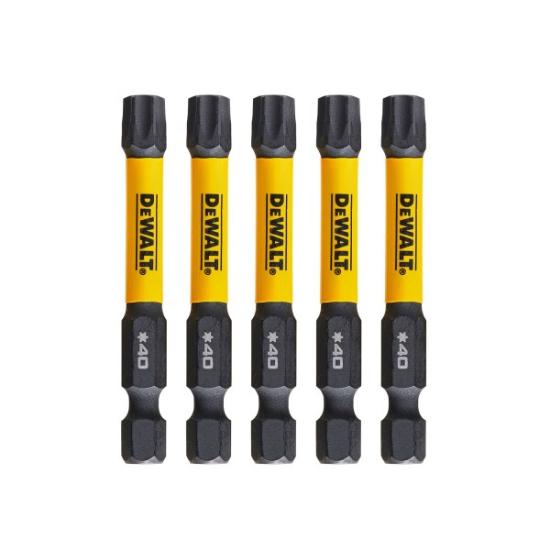 Prekės „Sukimo antgaliukai FLEXTORQ T40 57 mm, DeWALT, 5 vnt.“ paveikslėlis