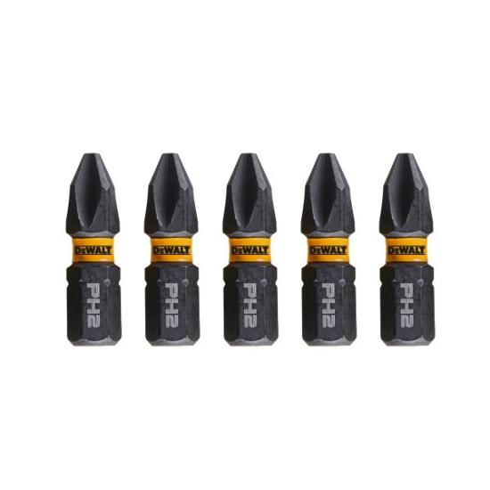 Prekės „Sukimo antgaliukai FLEXTORQ PH2, 25mm, DeWALT, 5 vnt.“ paveikslėlis