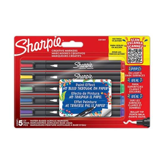 Prekės „Kūrybinių markerių rinkinys, SHARPIE, 5 vnt“ paveikslėlis