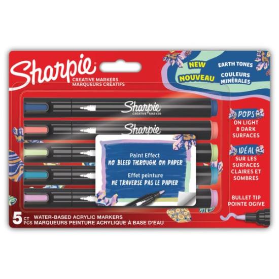 Prekės „Kūrybinių markerių rinkinys, apvalus antgalis , SHARPIE, 5 vnt.“ paveikslėlis