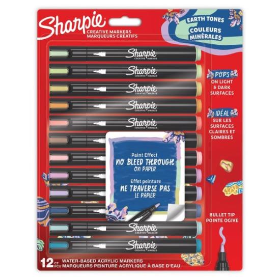 Prekės „Kūrybinių markerių rinkinys, apvalus antgalis, SHARPIE, 12 vnt.“ paveikslėlis