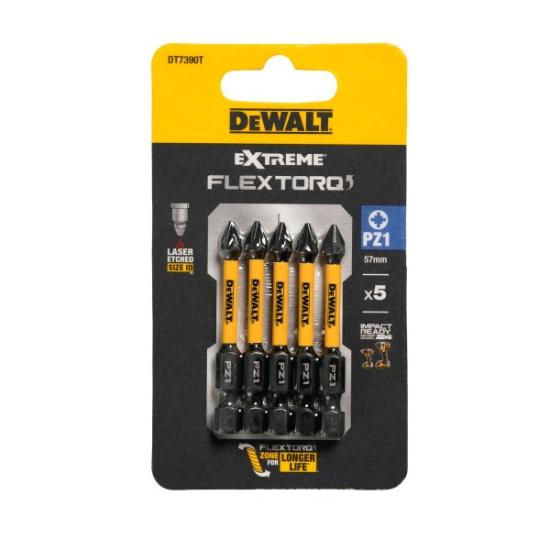 Prekės „Sukimo antgaliukai FLEXTORQ PZ1, 25 mm, DeWALT, 5 vnt.“ paveikslėlis