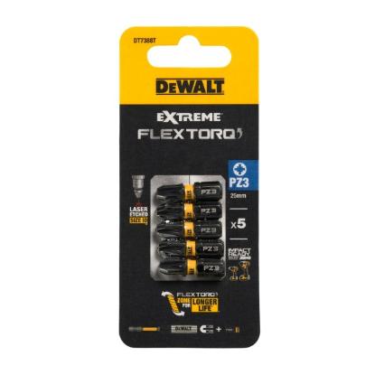 Prekės „Sukimo antgaliukai FLEXTORQ PZ3, 25 mm, DeWALT, 5 vnt.“ paveikslėlis