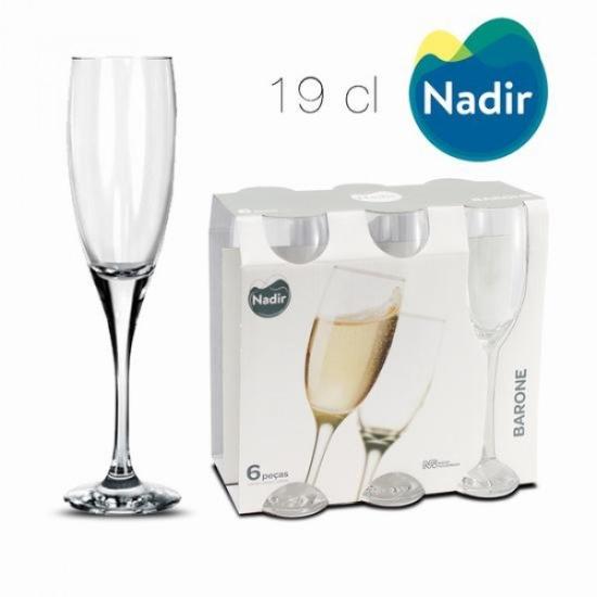 Prekės „Taurės šampanui 190ml 6vnt BARONE“ paveikslėlis