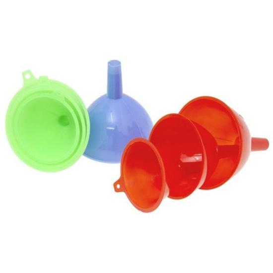 Prekės „Piltuvėliai plast. 8/10/12cm 3vnt“ paveikslėlis