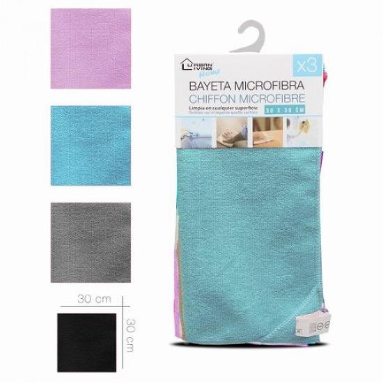 Prekės „Šluostės universal. mikrofibra 30*30 3vnt.“ paveikslėlis