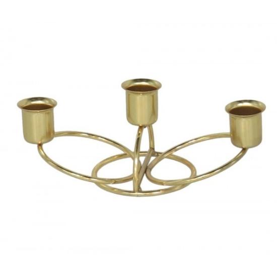 Prekės „Žvakidė 3-jų žvak.18*8cm GOLD“ paveikslėlis