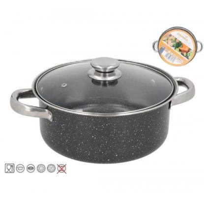 Prekės „Puodas 24cm 3.7L neprid. GRANITE CRIS“ paveikslėlis