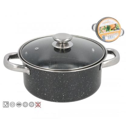 Prekės „Puodas 22cm 3.2L neprid. GRANITE CRIS“ paveikslėlis