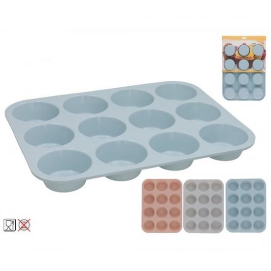 Prekės „Kepimo forma silikon. 12vnt keksiukams 32*24*3cm“ paveikslėlis
