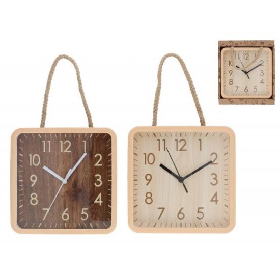 Prekės „Laikrodis plast. sieninis 18*18cm WOOD“ paveikslėlis