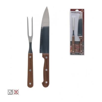 Prekės „Peilis 29.5cm su šakute 25.5cm rink. BBQ“ paveikslėlis