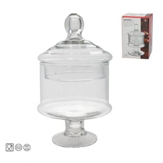 Prekės „Saldaininė stikl. 12*25cm su kojele/dangt. LISA“ paveikslėlis