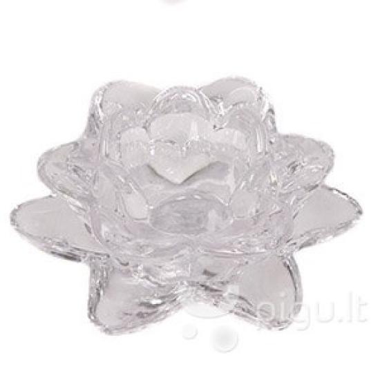 Prekės „Žvakidė stikl.11.5*5cm LOTUS“ paveikslėlis