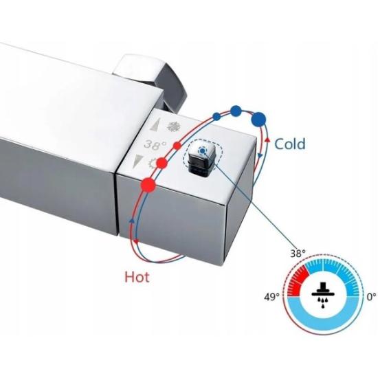 Prekės „Dušo sistema su termostatiniu maišytuvu AURALUM NVTB806“ paveikslėlis