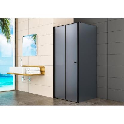 Prekės „Dušo kabina RAVENA black DW 80x100“ paveikslėlis
