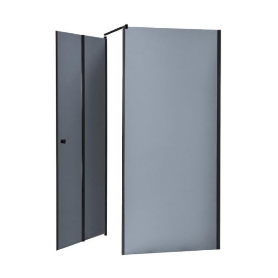 Prekės „Dušo kabina RAVENA black DW 80x100“ paveikslėlis