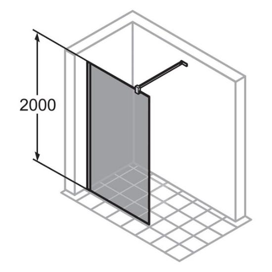 Prekės „Dušo sienelė HÜPPE Design Pure 8P1125 80x200“ paveikslėlis
