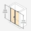 Prekės „Dušo durys HÜPPE Design Pure 8P7281 140x200“ paveikslėlis