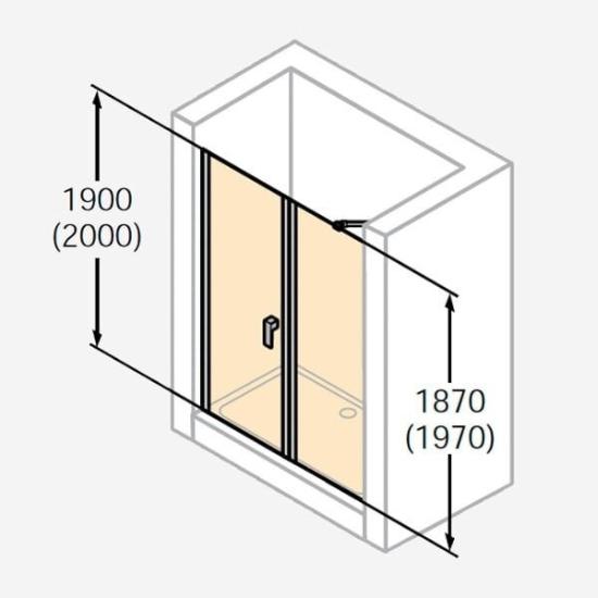 Prekės „Dušo durys HÜPPE Design Pure 8P7281 140x200“ paveikslėlis