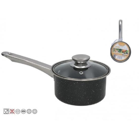 Prekės „Puodas 16cm 1.2L neprid. ilga rankena GRANITE CRIS“ paveikslėlis
