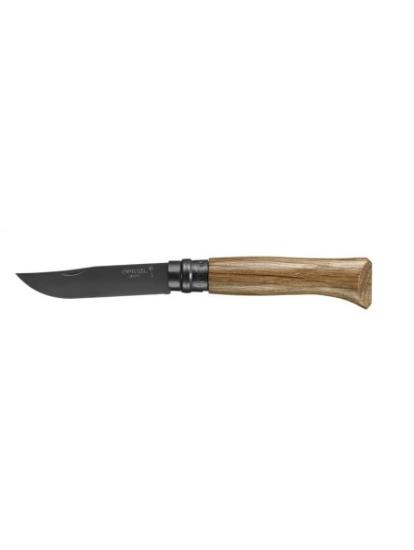Prekės „Opinel peilis Nr.8 juodais ašmenimis ir ąžuoline rankena Black Oak“ paveikslėlis