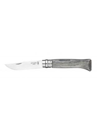 Prekės „Peilis Opinel Nr.8 Laminated Grey nerūdijančio plieno ašmenimis ir pilka beržo rankena“ paveikslėlis
