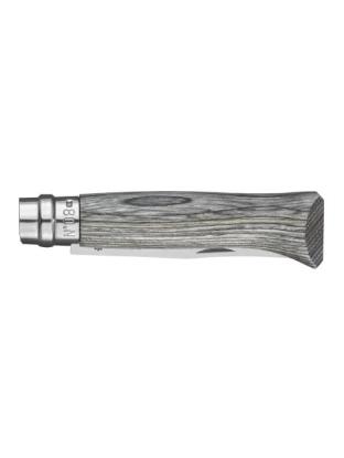 Prekės „Peilis Opinel Nr.8 Laminated Grey nerūdijančio plieno ašmenimis ir pilka beržo rankena“ paveikslėlis