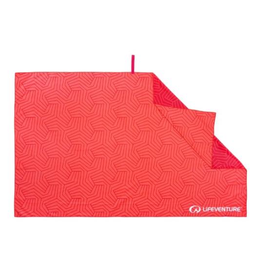Prekės „Kelioninis rankšluostis Lifeventure Soft Fibre Recycled Geometric Coral - Giant“ paveikslėlis