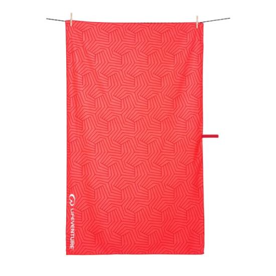 Prekės „Kelioninis rankšluostis Lifeventure Soft Fibre Recycled Geometric Coral - Giant“ paveikslėlis