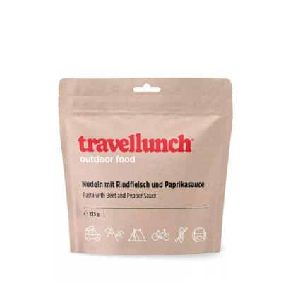 Prekės „Nr.19 Maistas kelionėms Travellunch jautiena su makaronais ir paprika 125 g.“ paveikslėlis
